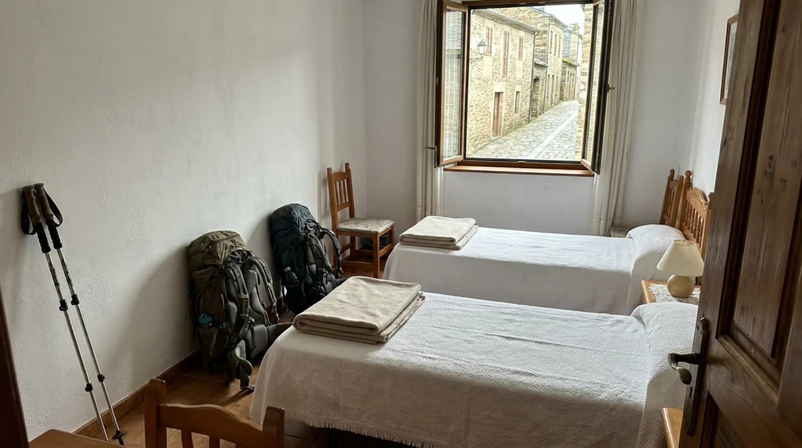 Pensión Casa Mourelle, en la calle Maior de Sarria