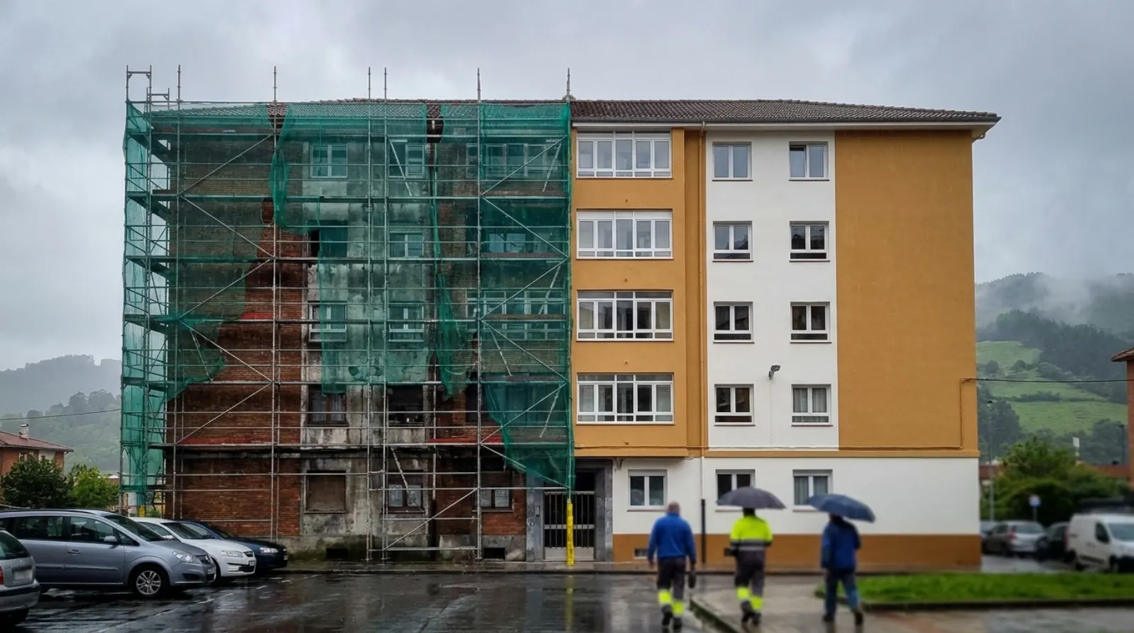 Trabajo de Rehabilita Norte en un edificio